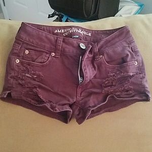 Maroon American Eagle Shorts
